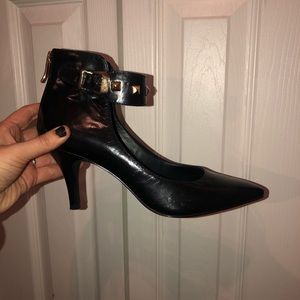 BCBGeneration black pumps with studded ankle strap